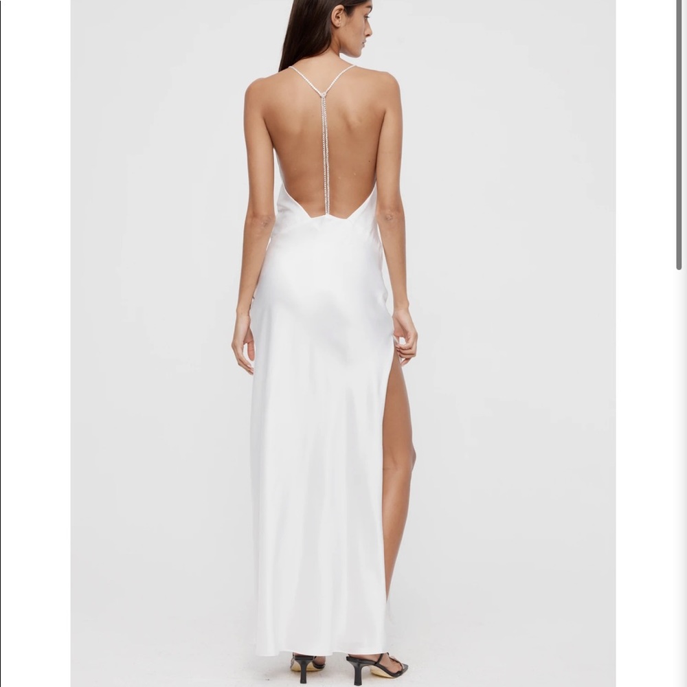 Michael Lo Sordo Hudson Bias Crystalline Maxi Dress